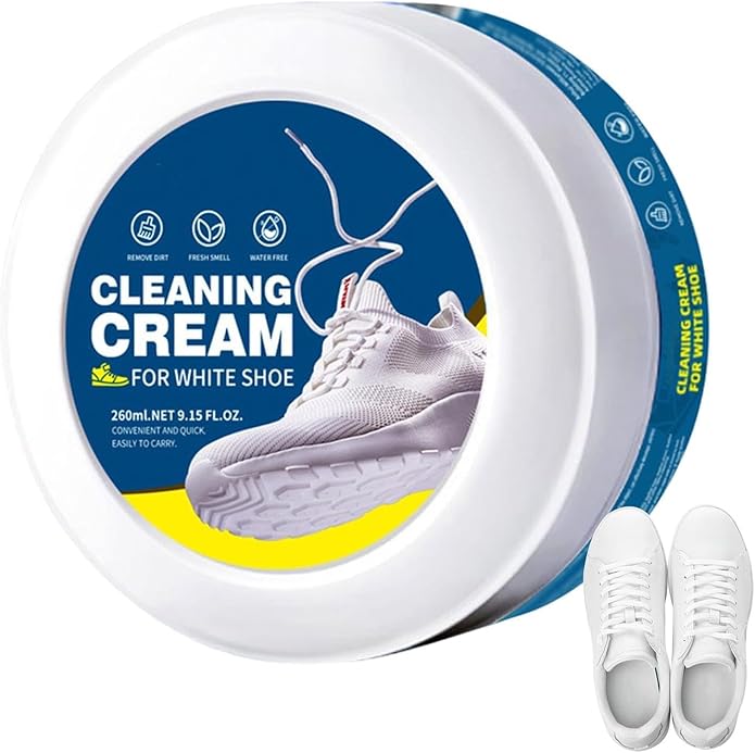 White Shoes Cleaning Cream — Restore Brilliant White in Minutes