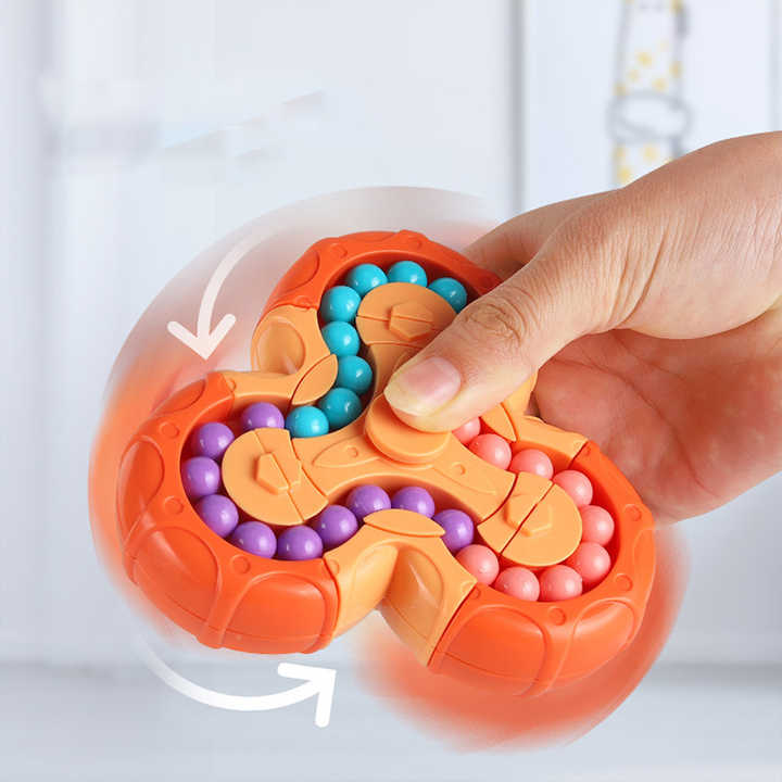 Spinner Six Sided Rotating Cube Magic Bean Puzzle