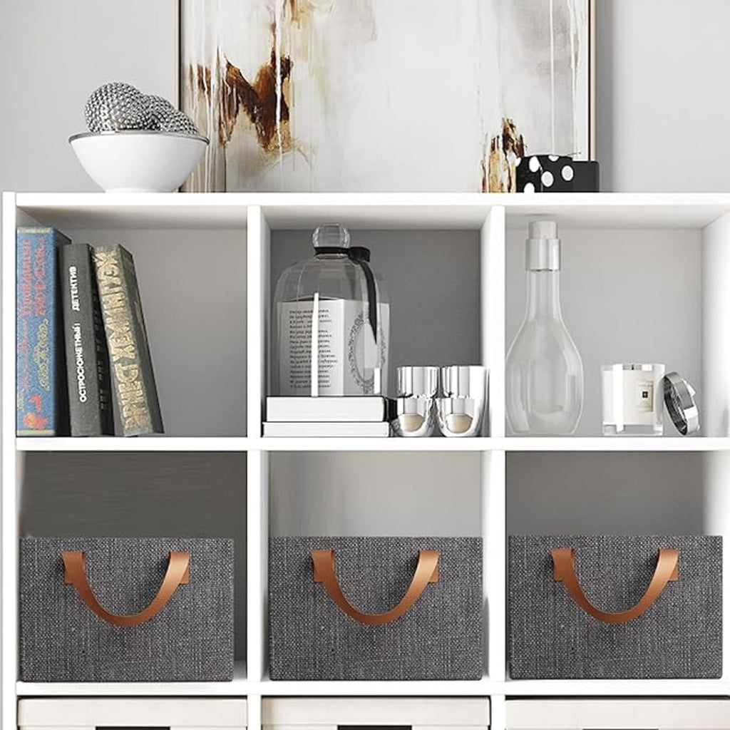 Stylish Collapsible Fabric Storage Cubes with Handles for Clothes